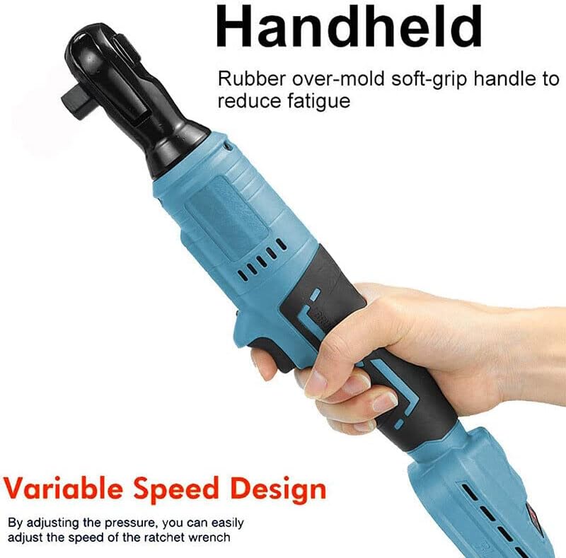 Efficient Cordless Ratchet Wrench: 1/2'' 130Nm Right Angle Design for Makita 18V Battery - Office Catch
