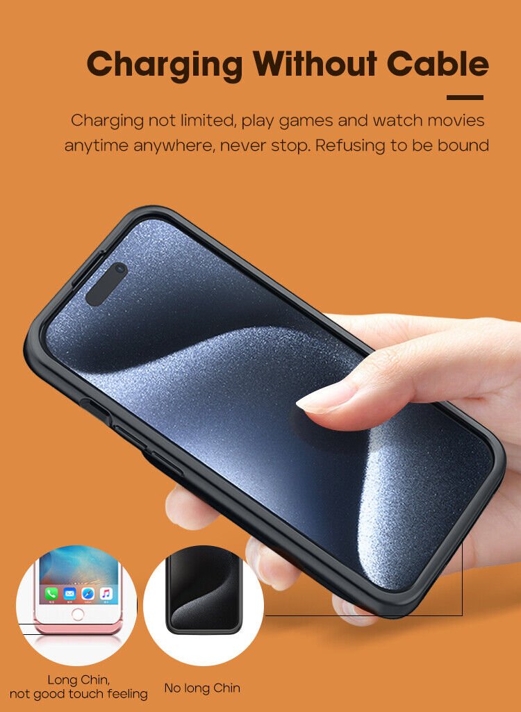 for iPhone 15 Pro Power Bank 5000mAh Battery Charger Case Charging Cover - Office Catch