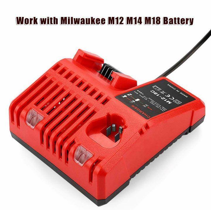 For Milwaukee M18 12V-18V Multi Voltage Rapid Battery Charger Dual M12-18C - Office Catch