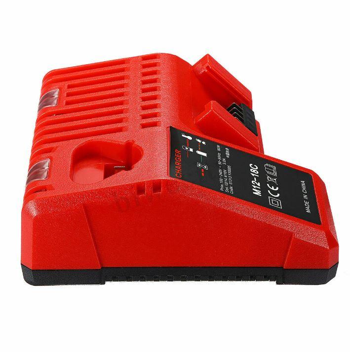 For Milwaukee M18 12V-18V Multi Voltage Rapid Battery Charger Dual M12-18C - Office Catch