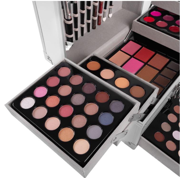 Full Makeup Kit with Face Powder Matte Shimmer Eye shadow Palette Lipstick Makeup Brushes Highlighter Bronzer Professional Make Up - Office Catch