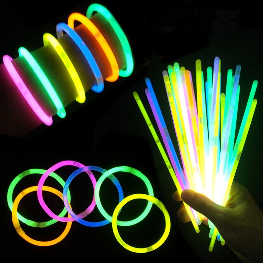 Glow In the Dark Glowsticks | 100 Mixed Colour - Office Catch