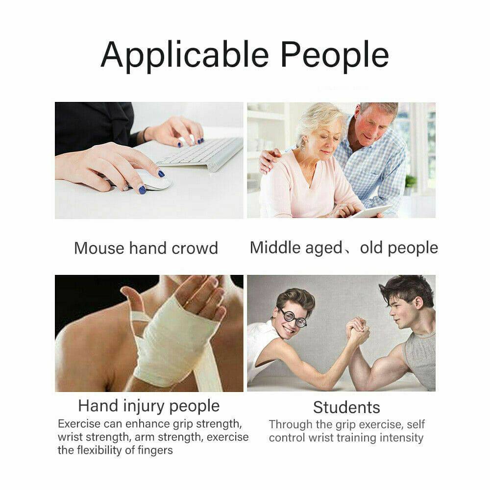 Hand Grip Strength Power Trainer Gripper Strengthener Adjustable Gym Exerciser 5-60Kg - Office Catch