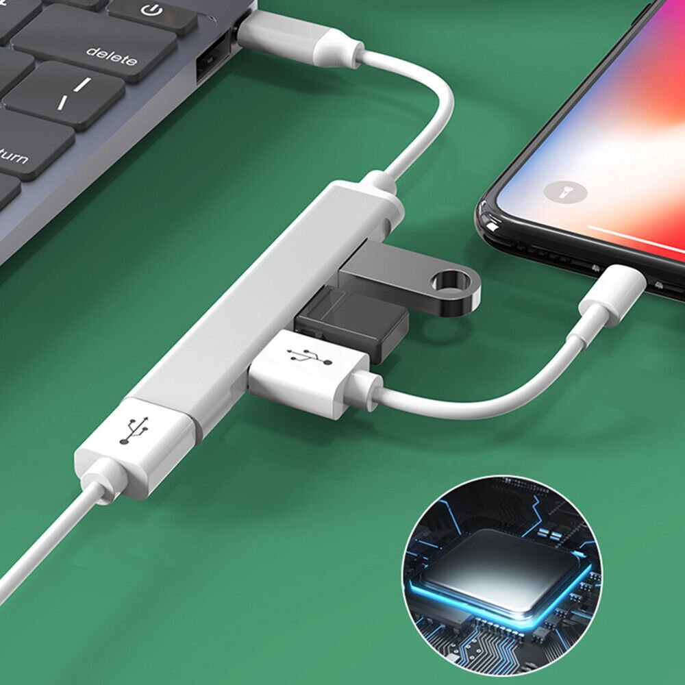 Hover to zoom Have one to sell? Sell it yourself Multi USB 3.0 Hub 4 Port High Speed Slim Compact Expansion Smart Splitter Type-C - Office Catch