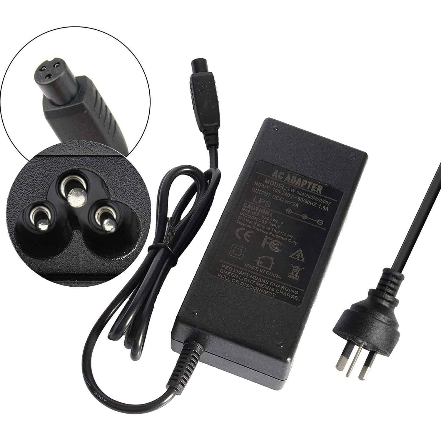 Hoverboard Electric Scooter 3 Pin Charger 42V 2000mA - Office Catch