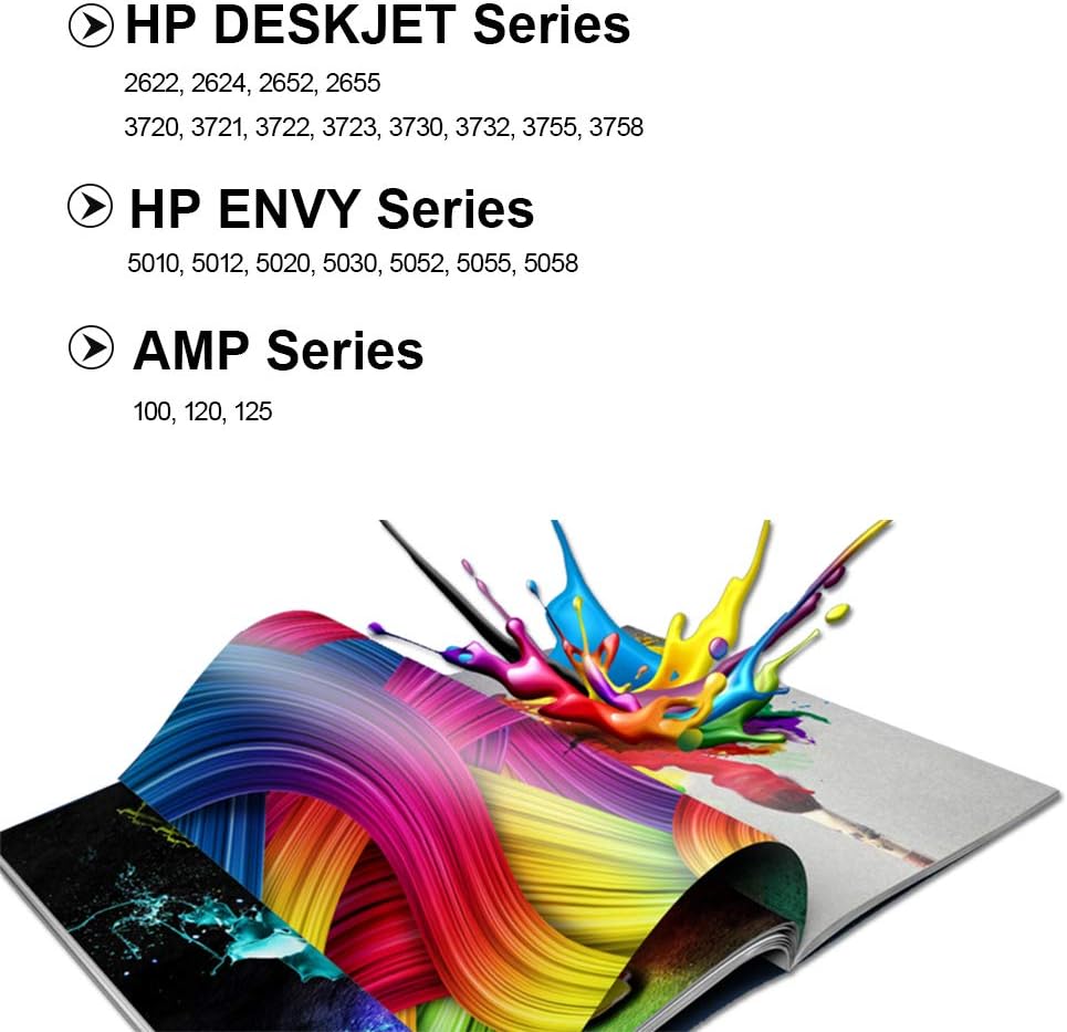 HP 65 XL TriColor Ink Cartridges - Two-Pack, Compatible with Deskjet 2620, 3720, 3723, 3724, and ENVY 5030 - Office Catch