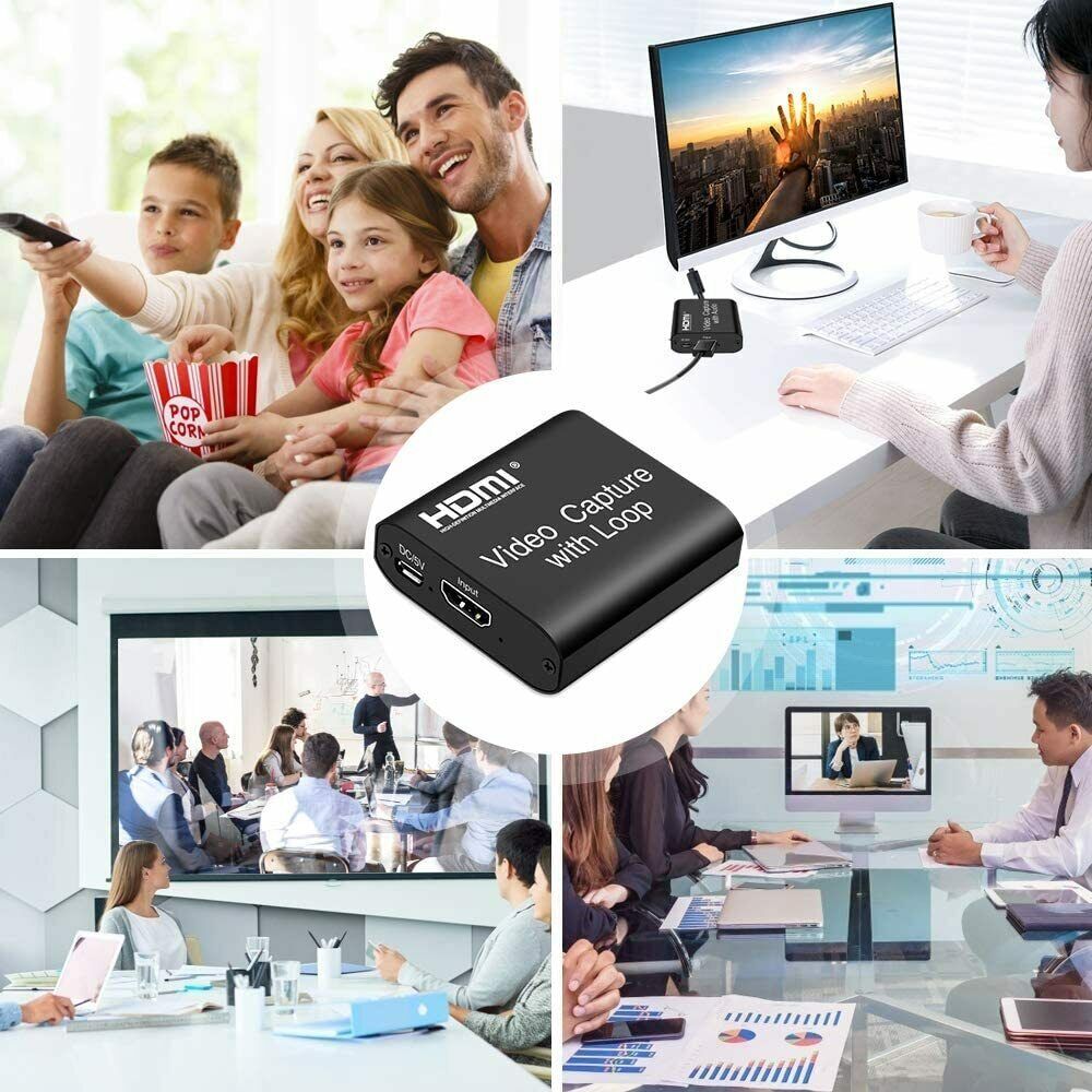 Live Streaming 4K Loop Out USB2.0 -compatible Video Capture Card - Office Catch