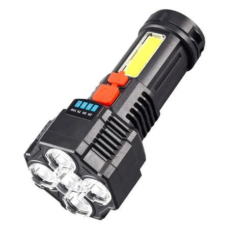 Long Range Light Super Bright Flashlight USB Rechargeable for Outdoor Waterproof - Office Catch