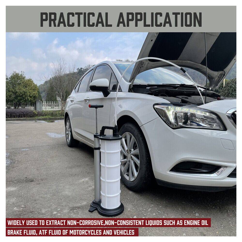 Manual Waste Oil Fluid Extractor Pump Suction Vacuum Fuel Car Boat Transfer 9L - Office Catch