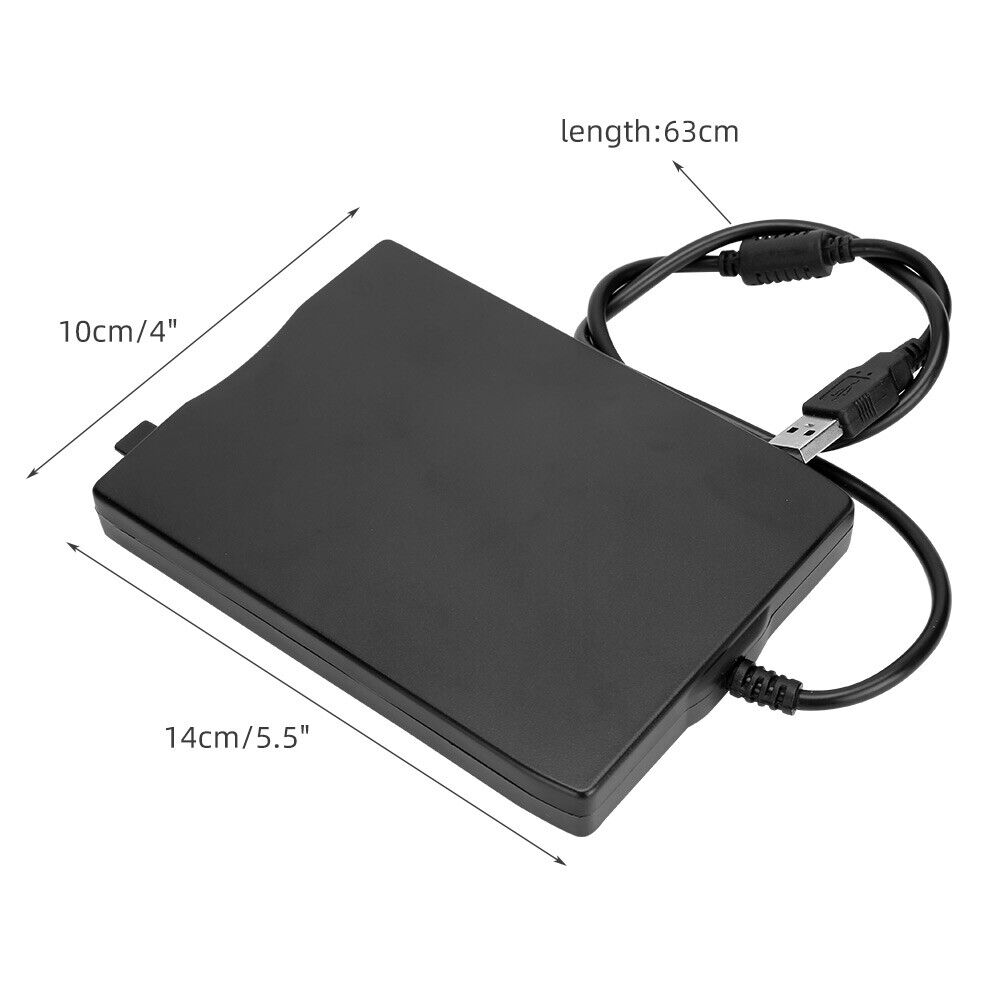 Portable USB Floppy Disk Drive External FDD 3.5" 1.44MB For Laptop Data Storage - Office Catch