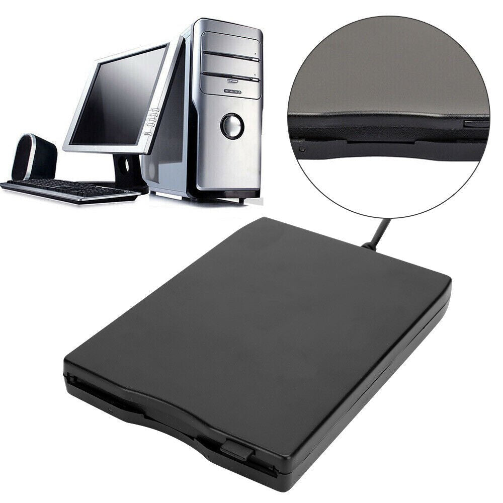 Portable USB Floppy Disk Drive External FDD 3.5" 1.44MB For Laptop Data Storage - Office Catch