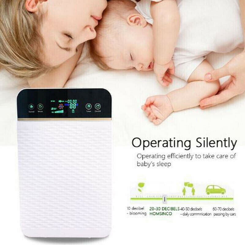 Remote Control Air Purifier With Hepa Filter - Office Catch