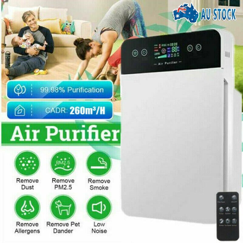 Remote Control Air Purifier With Hepa Filter - Office Catch
