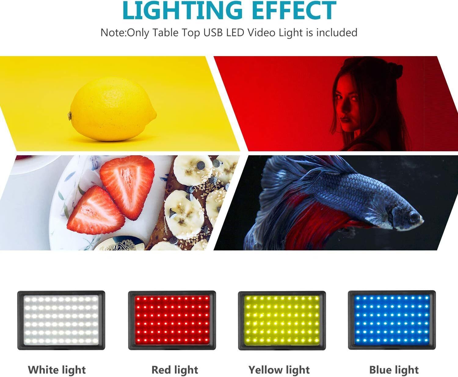 Set of 2 Dimmable 5600K USB LED Video Lights with Adjustable Tripod Stands - Office Catch