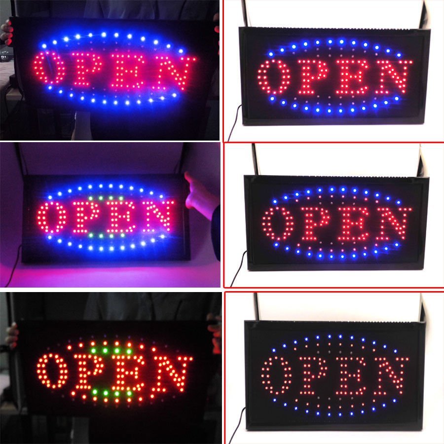 Size 48*25CM LED Open Sign Flashing For Shop - Office Catch