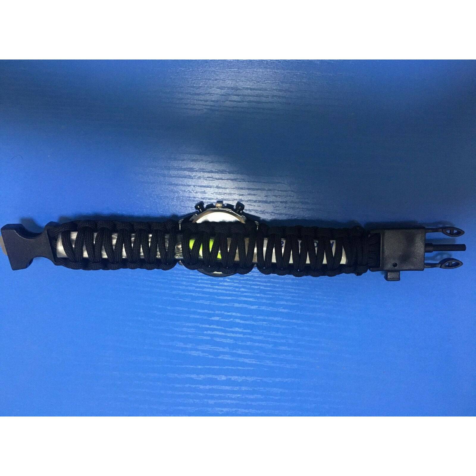 Survival Watch Compass 16 in 1 Flint Fire Thermometer - Office Catch