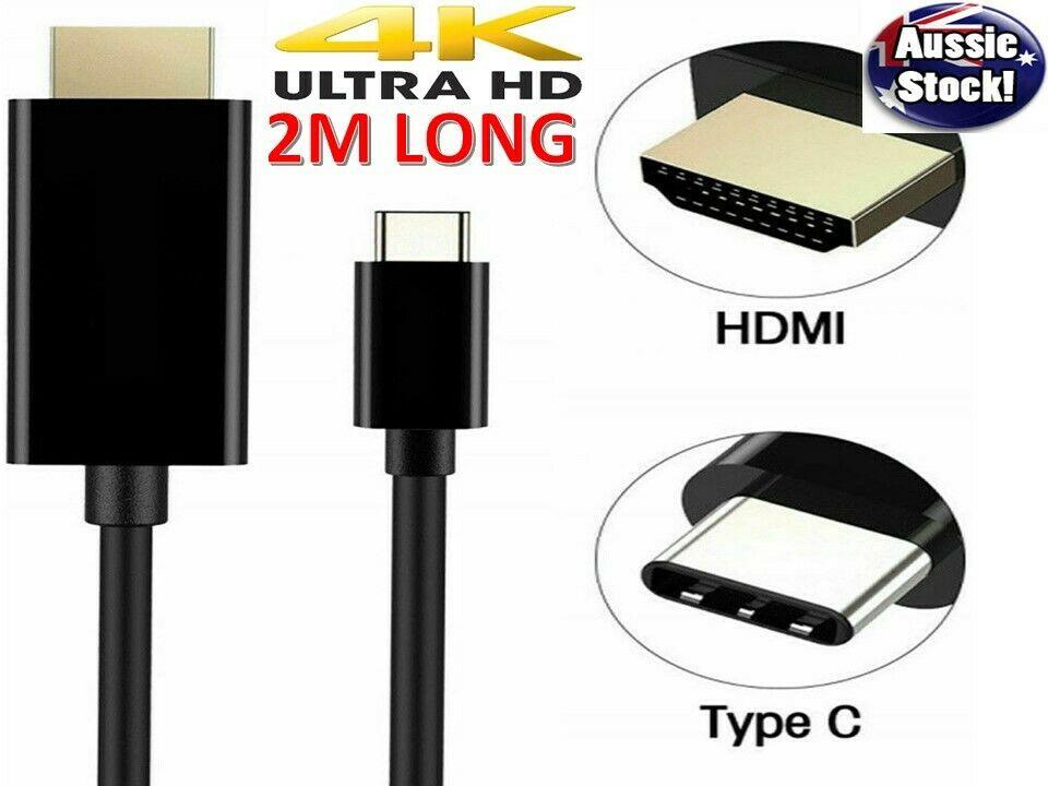 USB C to HDMI Cable USB 3.1 Type C Male to HDMI UHD 4K 2m Cable - Office Catch