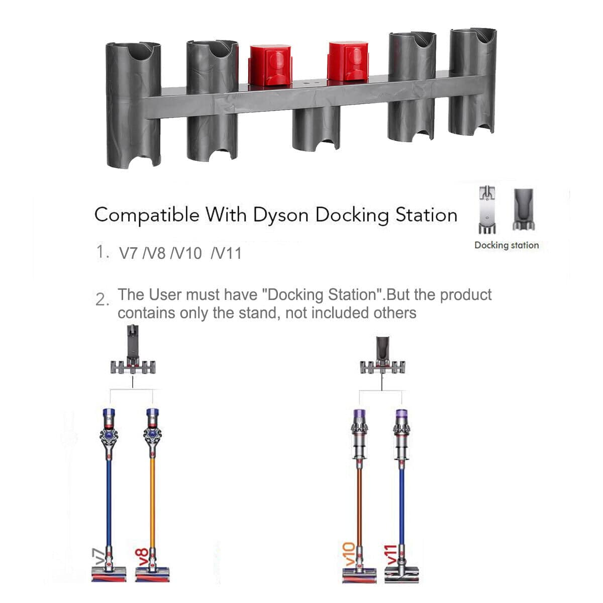 Vacuum Cleaner Stand Rack For Dyson V6 V7 V8 10 11 Freestanding Holder Cordless - Office Catch