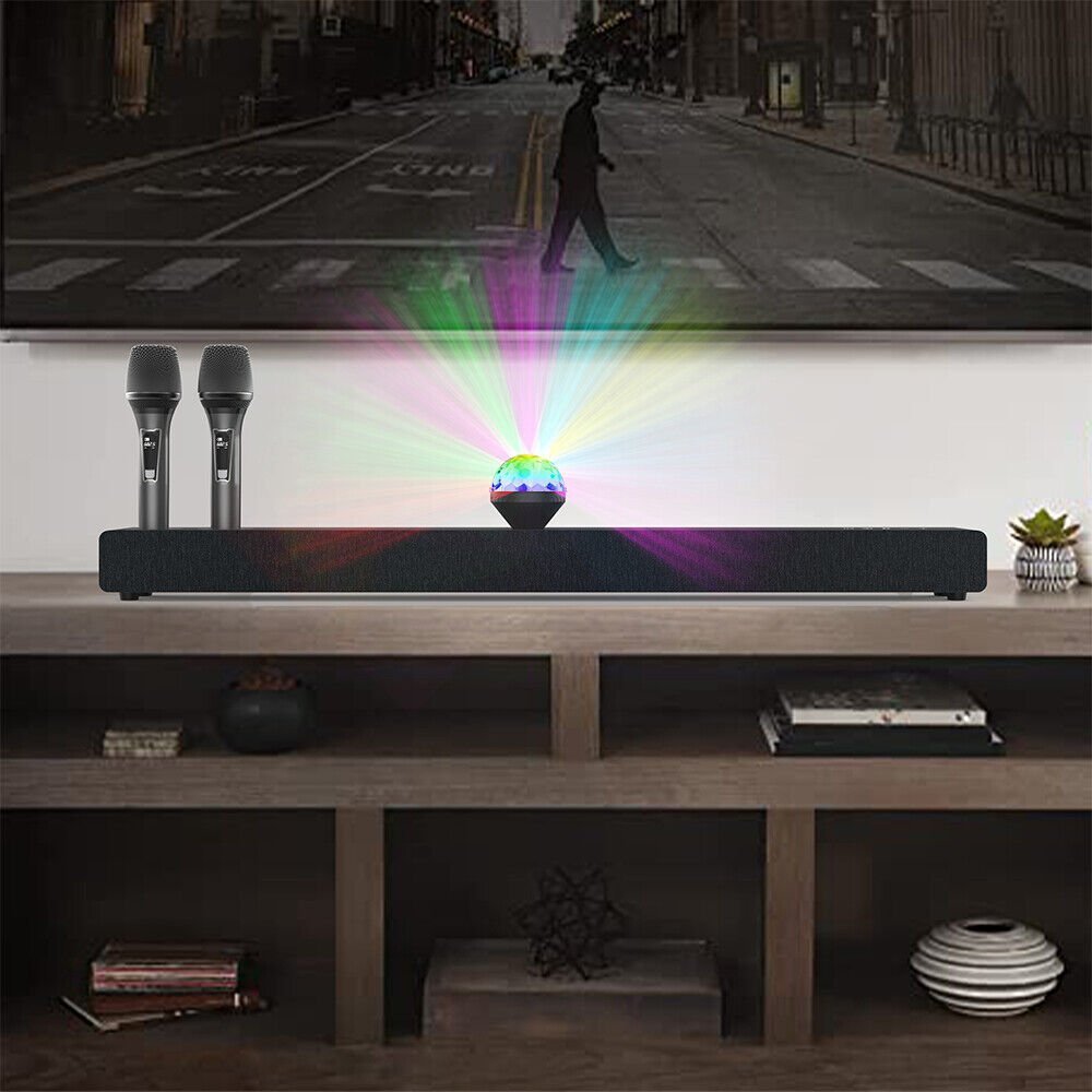 Wireless Bluetooth Karaoke Soundbar W/ 2 Wireless Microphones. - Office Catch