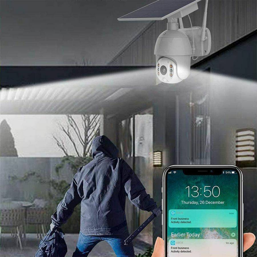 Wireless LED WIFI Solar Powered Security Camera - Office Catch