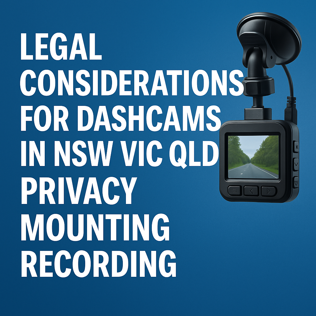 Legal Considerations for Dashcams in NSW VIC QLD Privacy Mounting Recording