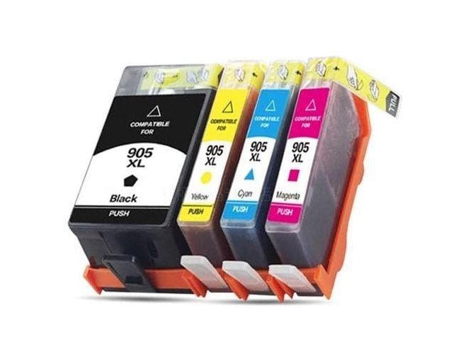 Four compatible HP 905XL ink cartridges