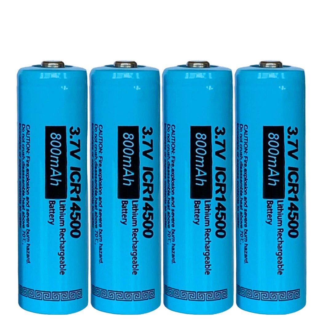 [1 Pack] 14500 3.7V 800mAh AA Li - ion Button Top Batteries | Rechargeable Cells for Flashlights, Headlamps & Torch Lights (Copy) (Copy) - Office Catch