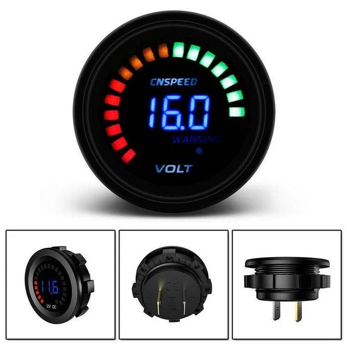 12V Universal LED Digital Voltmeter Panel Monitor Voltage - Office Catch