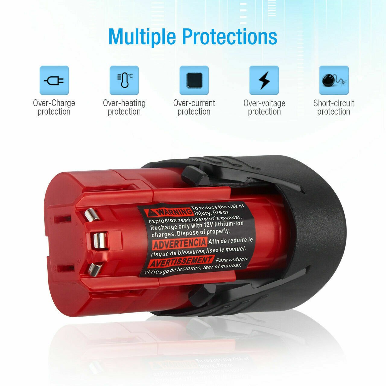 2 Pack | 12V 3.5Ah For Milwaukee M12 M12B3 LITHIUM Cordless Battery 48 - 11 - 2401 2440 3.5A - Office Catch