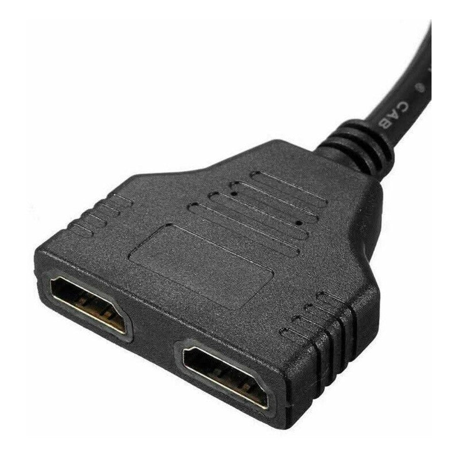 [2 Pack] HDMI Splitter 1 In 2 Out Adapter | 1080p & 4K Dual Display HDMI Duplicator Converter - Office Catch
