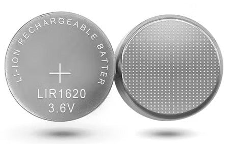 [2 Pack] LIR1620 Rechargeable 3.6V Li - Ion Button Cell Battery | Replacement for CR1620, BR1620, DL1620 - Office Catch