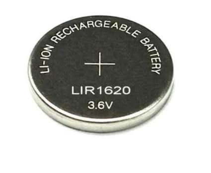 [2 Pack] LIR1620 Rechargeable 3.6V Li - Ion Button Cell Battery | Replacement for CR1620, BR1620, DL1620 - Office Catch