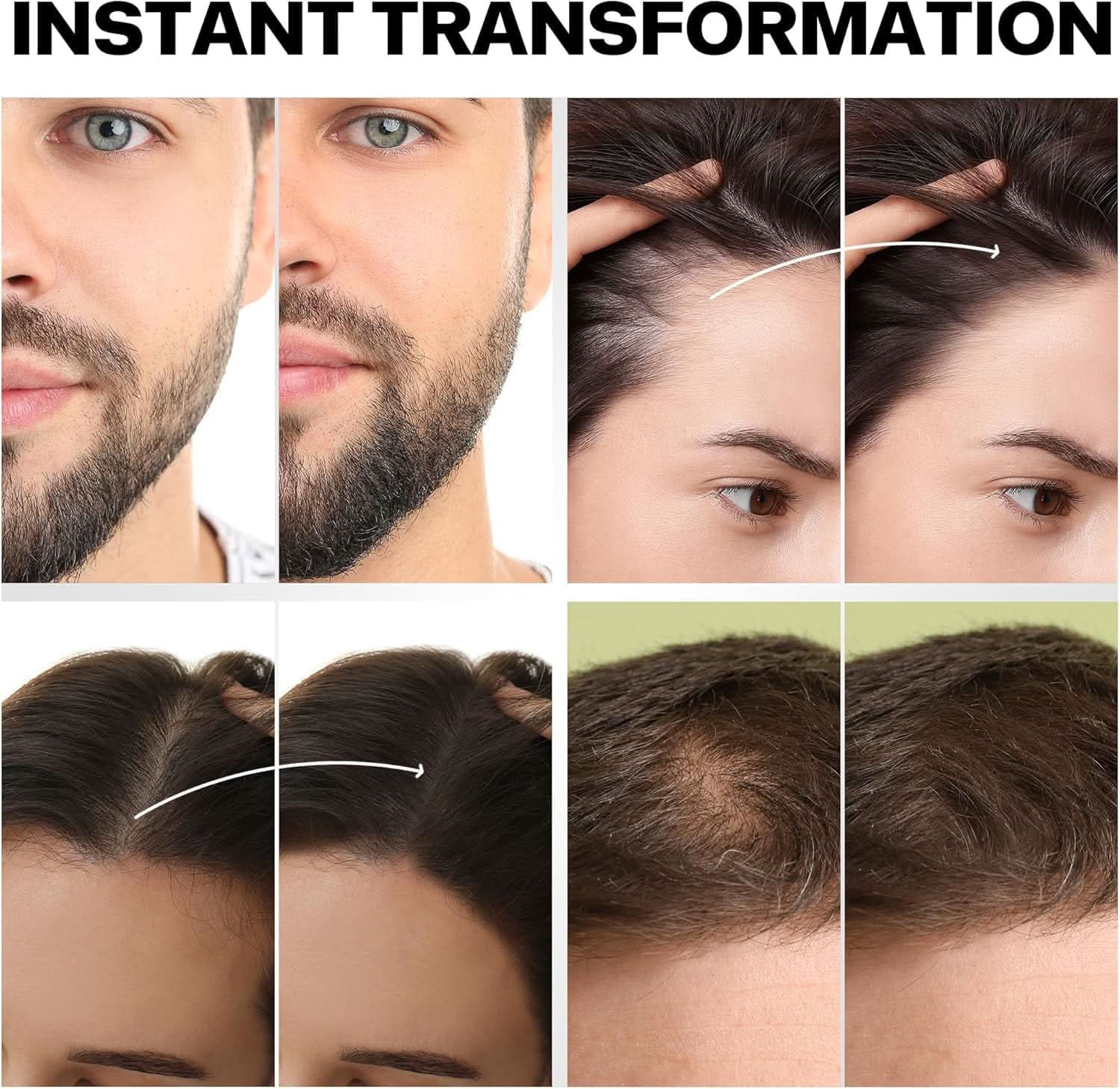 [2 PACK] PROVE NOTHING Hair Building Fibers 56g Hair Thickening Fibers for Thinning Hair Instantly Fills Bald Spots & Hair Loss Areas Natural Black, Long - Lasting Volume for Men & Women (Dark Brown) - Office Catch