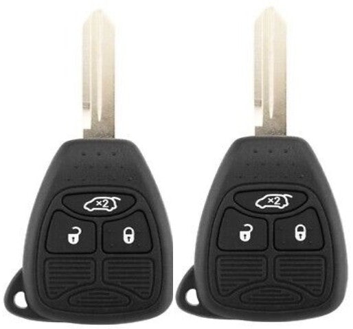 [2 Pack] Replacement Key Shell for Jeep Grand Cherokee KK 2008–2012 – 3 Button Remote Case with Blank Key Blade - Office Catch