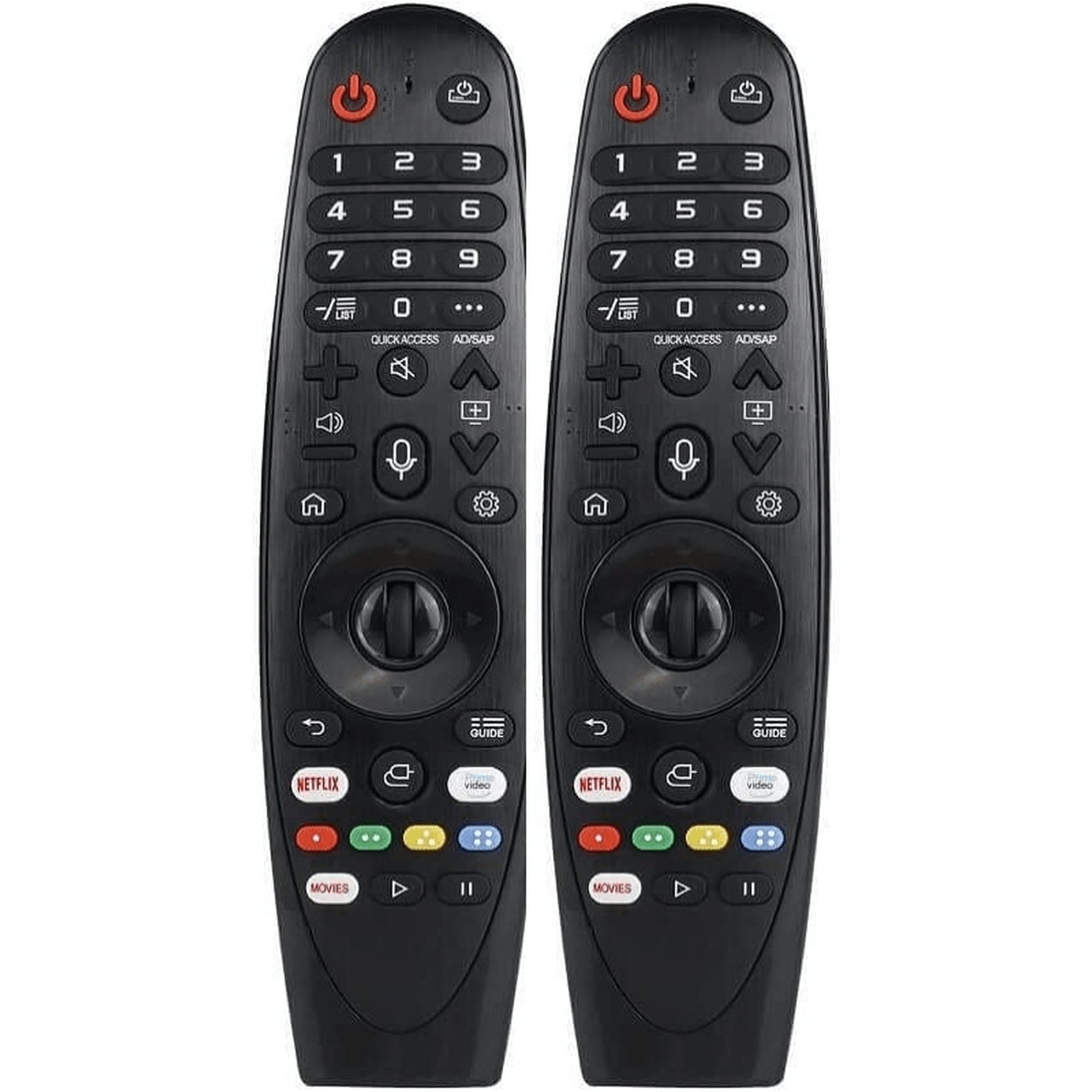 2 Pack Replacement Remote Control for Bauhn Smart OLED TV Models ATV58UHDW-0421, ATV60UHDW-1121 & More - Office Catch
