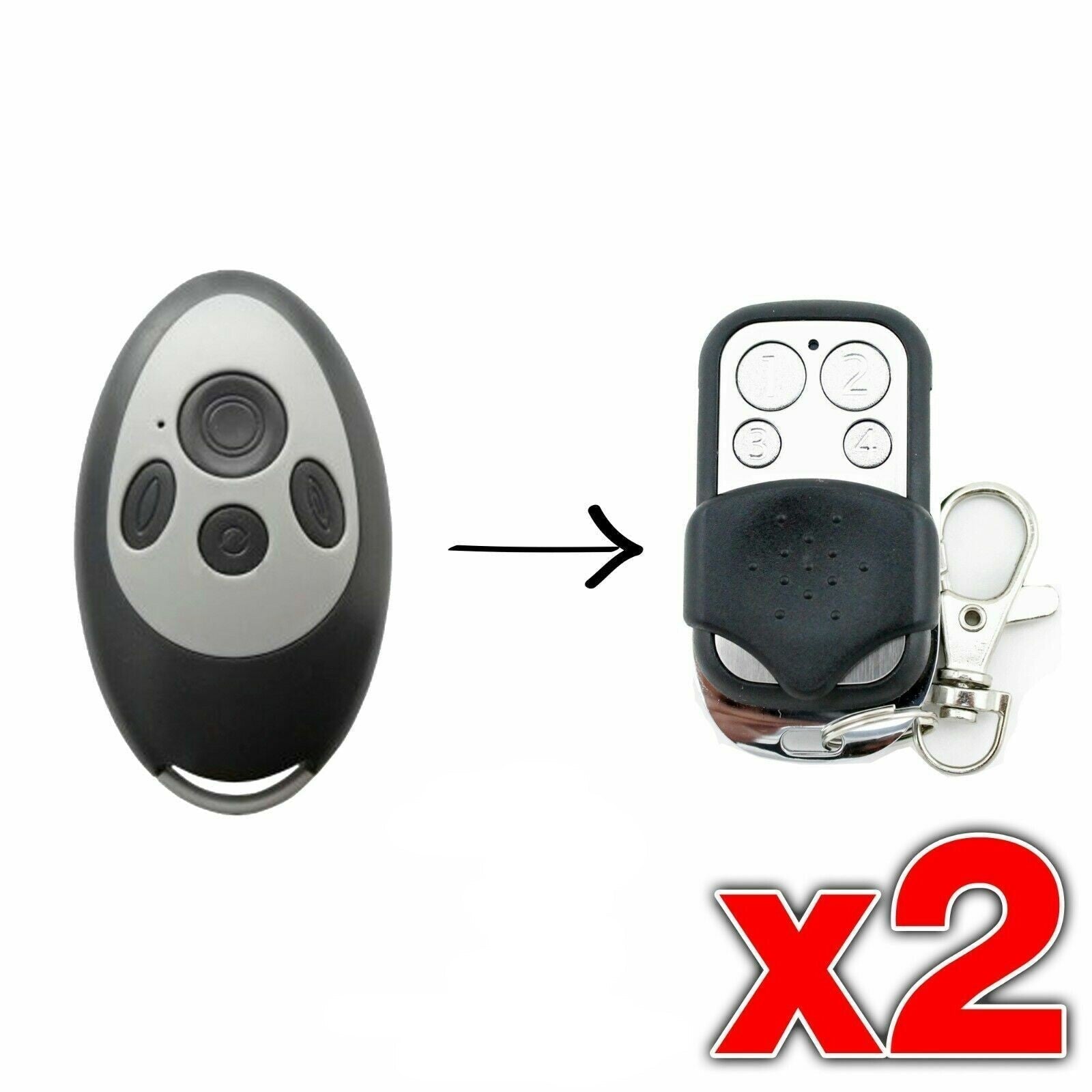 [2 Pack] Replacement to suit Gryphon Stealth TM60 Garage/Gate Remote SKR433-1 SKRJ433 - Office Catch
