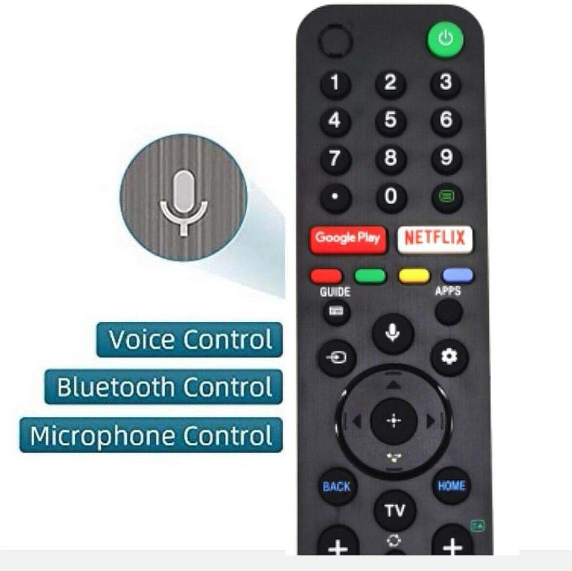 [2 Pack] RMF-TX500P Voice Remote for Sony TV KD-65X9500G KD-55X9500G KD-43X8000H KD-55A8H w/ Google Play & Netflix - Office Catch