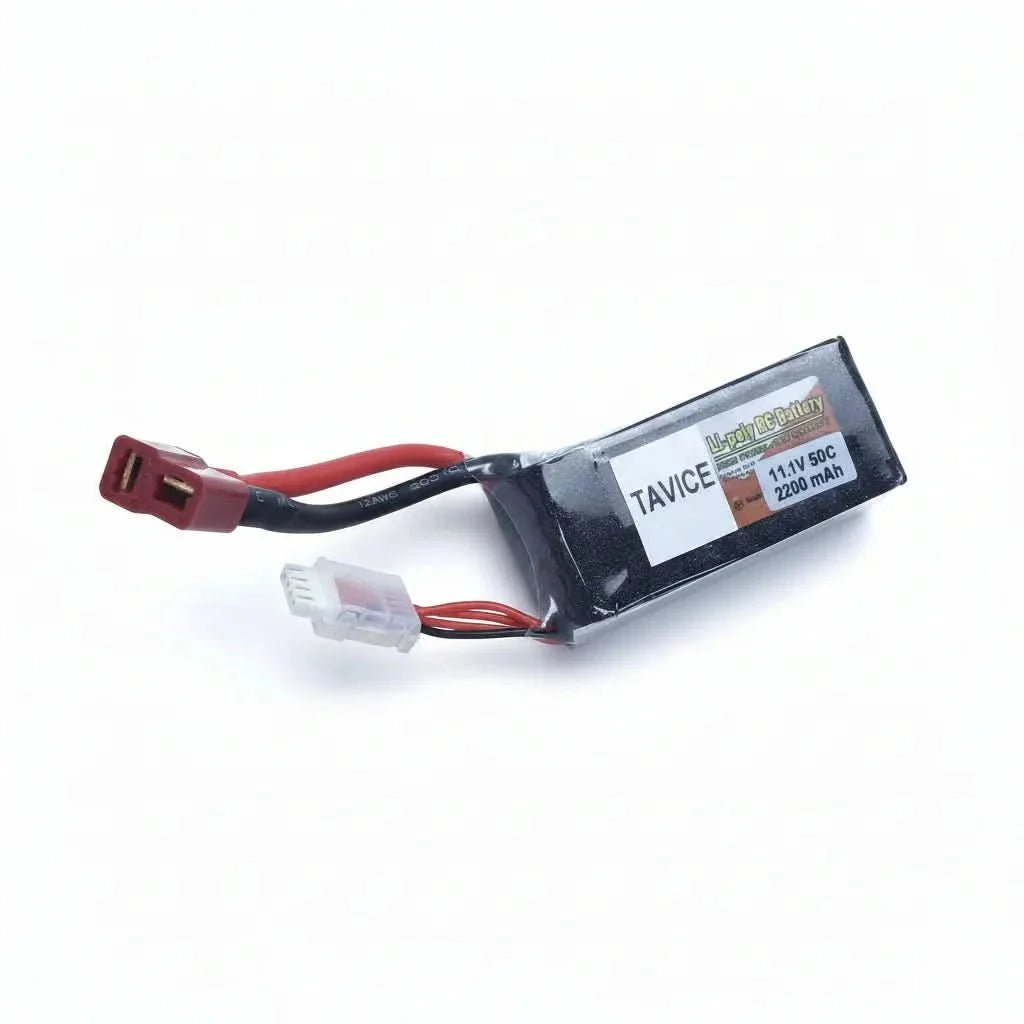[2 Pack] Tavice 3S Lipo Battery 2200mAh 11.1V 50C | T Connector RC Battery - Office Catch