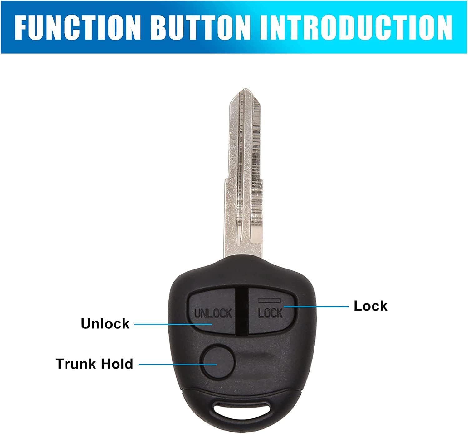 [2 Pack] TAVICE Replacement Remote Key Blank Shell/Case MIT8, Compatible with Mitsubishi Lancer CJ 2007?2014 - Office Catch