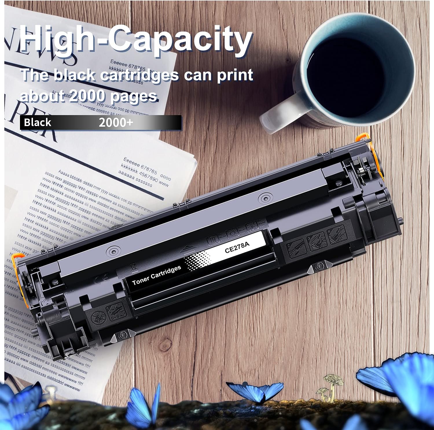 2 x HP 78A CE278A Compatible Black Toner Cartridges - 2,100 Pages Each - Office Catch