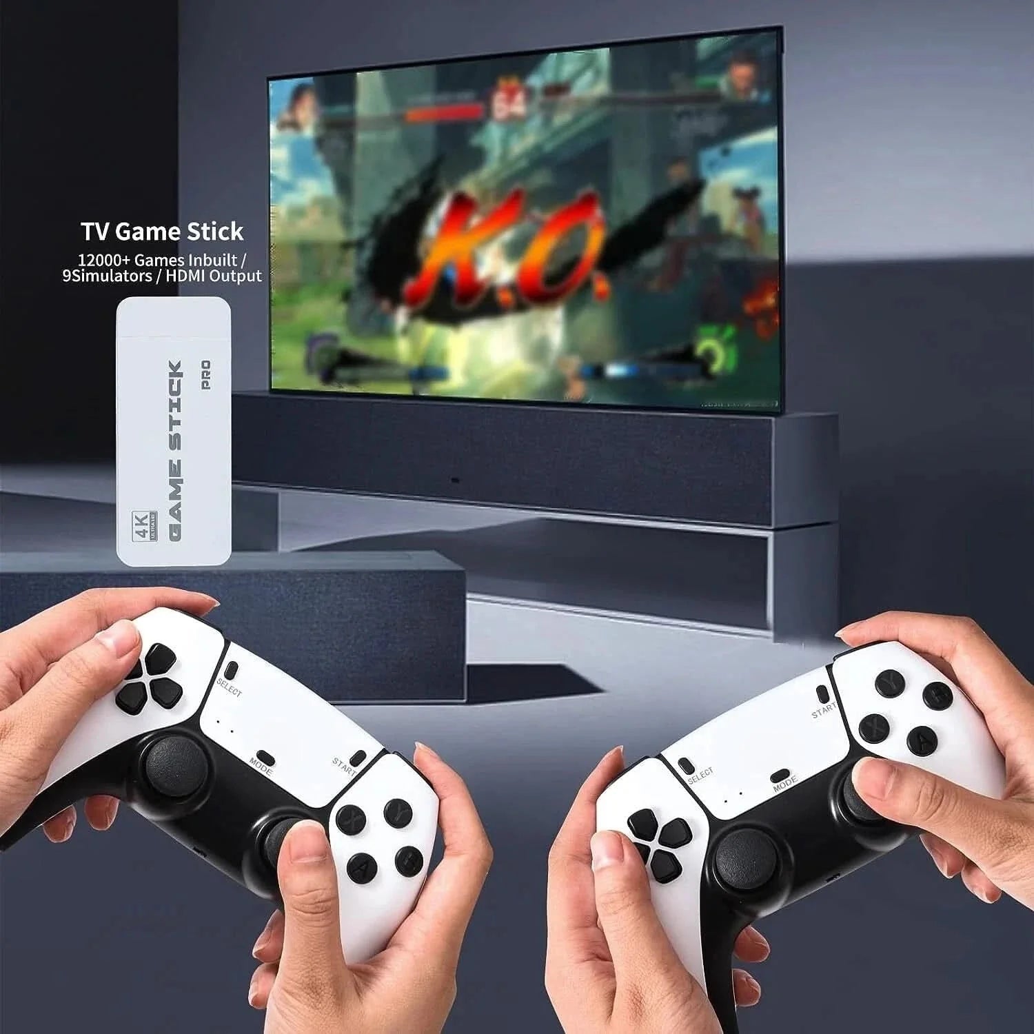 20000+ 4K HDMI TV Video Game Stick Retro Gaming Console w/ 2 Wireless Controller - Office Catch
