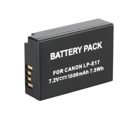 2x Canon LP - E17 Batteries + Dual USB Charger for EOS 200D, 750D, 760D, 800D, M3, M5, T6i, T6s, Kiss X8i - Office Catch