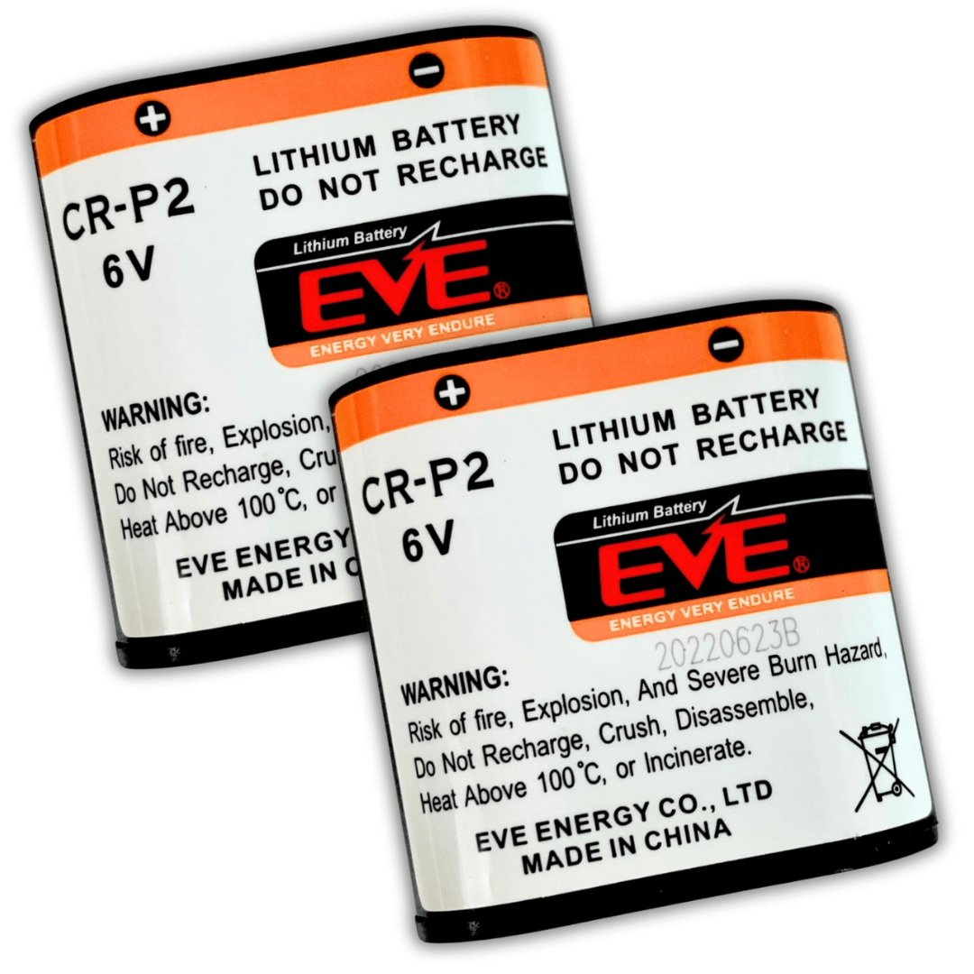 2x Compatible CRP2 Lithium Photo Battery 1500mAh CRP2 6V CR - P2 - Office Catch