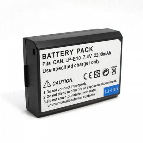 2x LP - E10 Batteries + LCD Dual Charger for Canon EOS 1500D, 1300D, 1200D, 1100D, Kiss X50, 3000D – Replacement Camera Power Pack - Office Catch