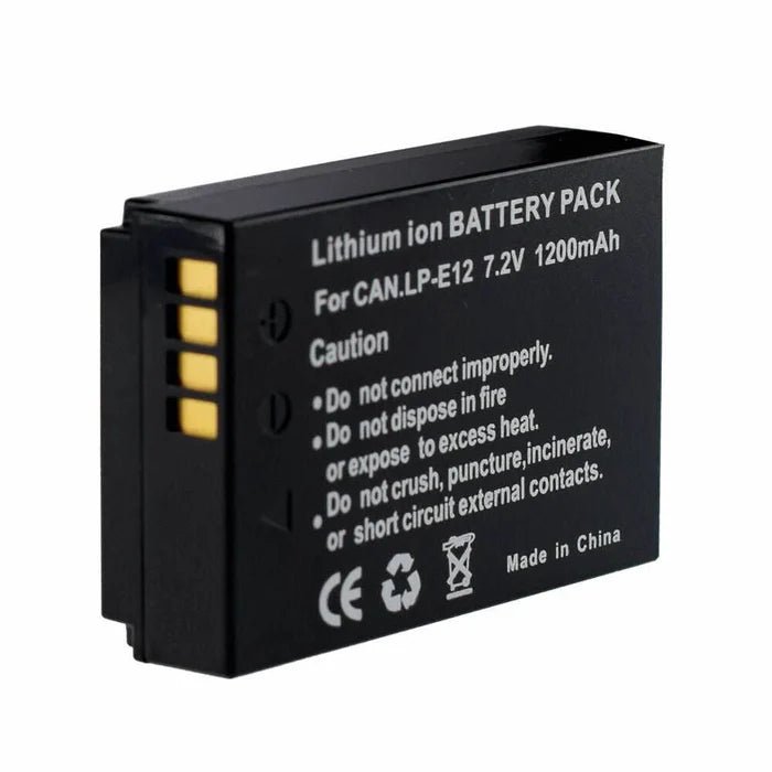 2x LP - E12 Batteries + Dual USB Charger for Canon EOS M, M2, M10, M50, M100, 100D Rebel SL1 - Office Catch