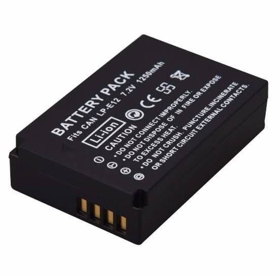 2x LP - E12 Batteries + Dual USB Charger for Canon EOS M, M2, M10, M50, M100, 100D Rebel SL1 - Office Catch
