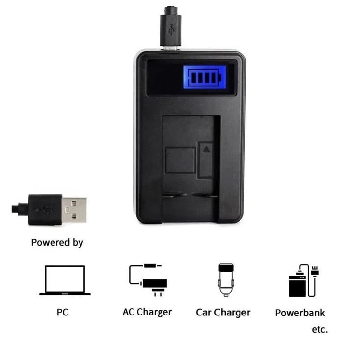 2x NB - 13L 1250mAh Batteries + Smart LCD USB Charger for Canon PowerShot G7X, G7X Mark II, G9X, G5X - Office Catch