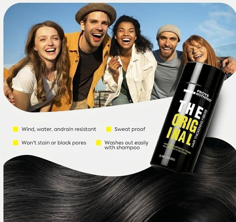 [3 PACK] PROVE Nothing 86g VALUE PACK PN Hair Fibers for Thinning Hair & Bald spots (DARK BROWN) - 3x 28g Bottles - Conceals Hair Loss in Seconds - Hair Powder for Women & Men | Designed in Australia (Black) - Office Catch