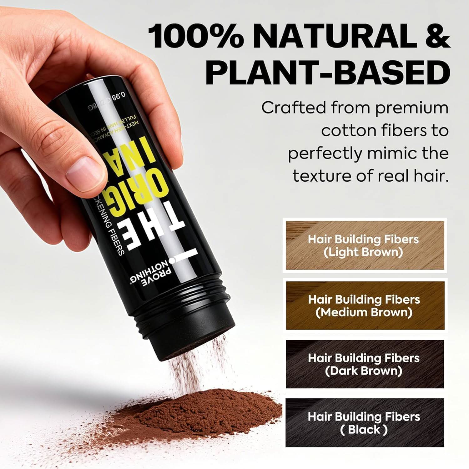 [3 PACK] PROVE Nothing 86g VALUE PACK PN Hair Fibers for Thinning Hair & Bald spots (DARK BROWN) - 3x 28g Bottles - Conceals Hair Loss in Seconds - Hair Powder for Women & Men | Designed in Australia (Light Brown) - Office Catch