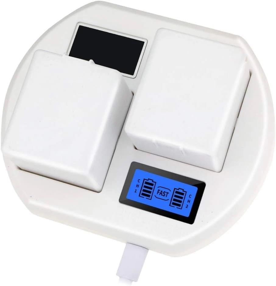 TAVICE 2-Pack 2200mAh 7.4V Replacement Batteries with Dual USB LCD Charger for Arlo Pro & Pro 2 VMA4400 VM4030